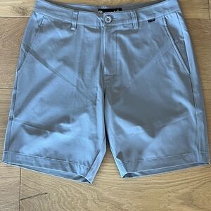 Travis Mathew Light Gray Flat Front Shorts